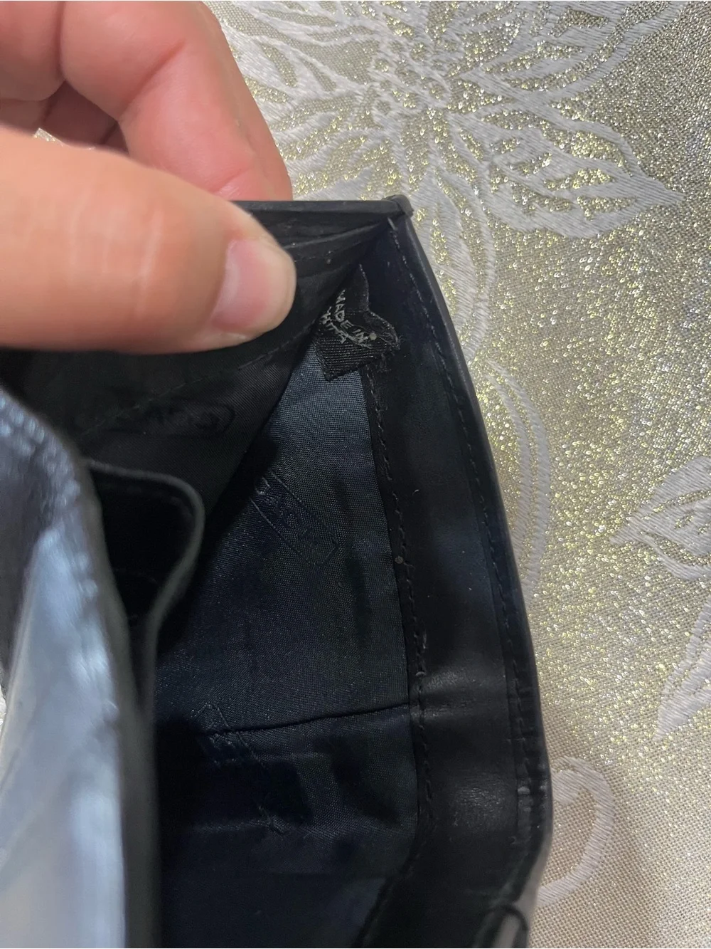 Vintage Y2K-era Coach Signature Jacquard & Leather French Bifold Wallet